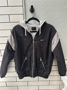 Vintage Y2K Nike Hooded Bomber Jacket